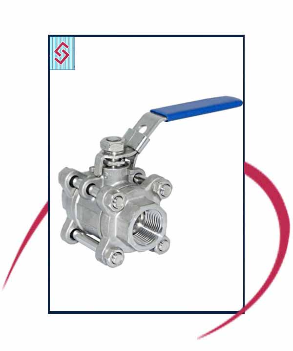 Stainless Steel 3-Piece Threaded Ball Valve